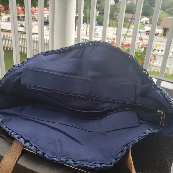 Straw Woven Tote Bag Double Handle - Picture 4 of 6